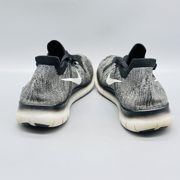 Nike Shoes Womens 7 Black Gray Free RN Flyknit Low Top Running Athletic Sneakers - Picture 8 of 11